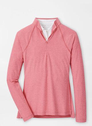 Peter Millar Womens Mlange Raglan-Sleeve Perth Layer | Color: Primrose | Size: XS Product Image