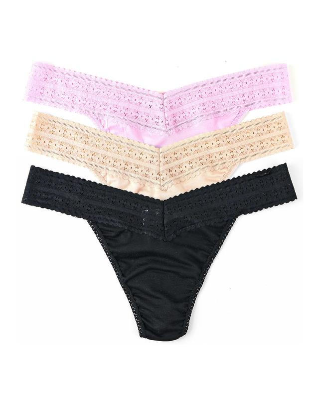 Hanky Panky Dream Lace Trim Thong - Pack of 3 Product Image