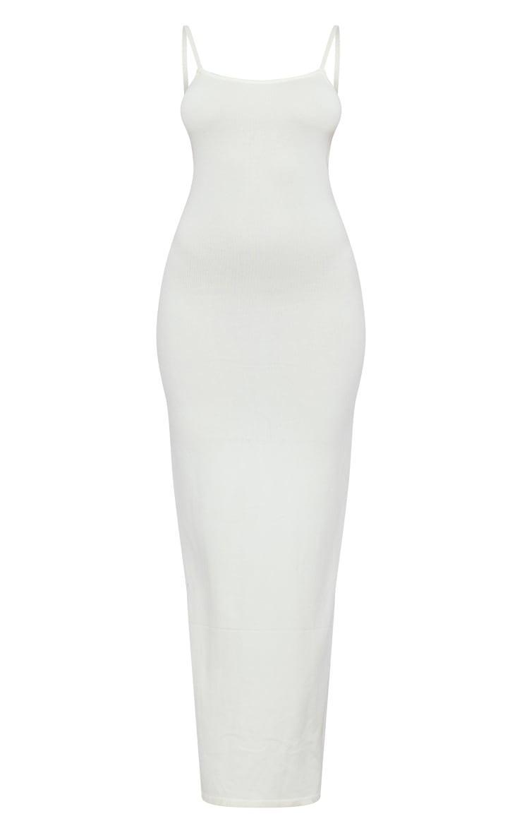 Tall Cream Knitted Strappy Maxi Dress Product Image