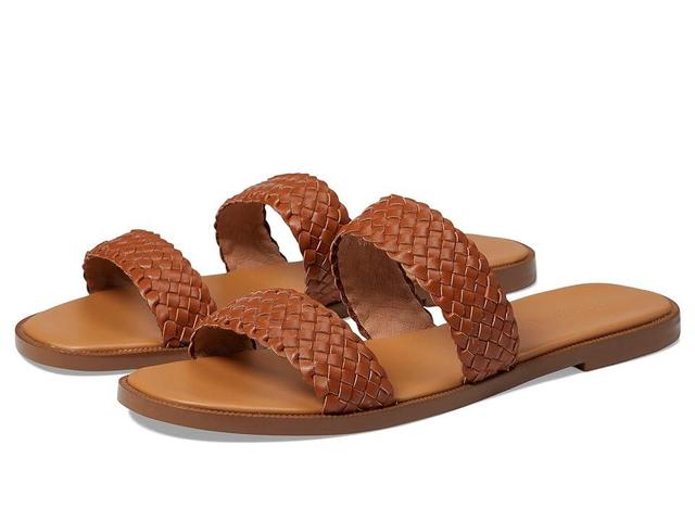 Madewell The Teagan Slide Sandal in Leather (Burnished Caramel) Women's Shoes Product Image