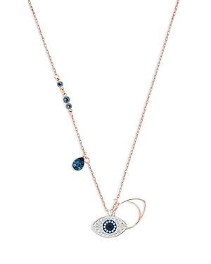 Womens Symbolica Swarovski Crystal Rose Goldplated Evil Eye Pendant Necklace Product Image