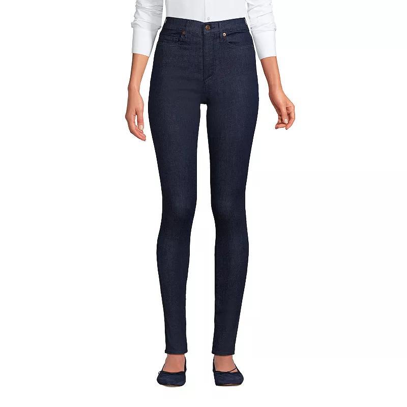 Lands End Womens High Rise Stretch Denim Skinny Jeans Product Image