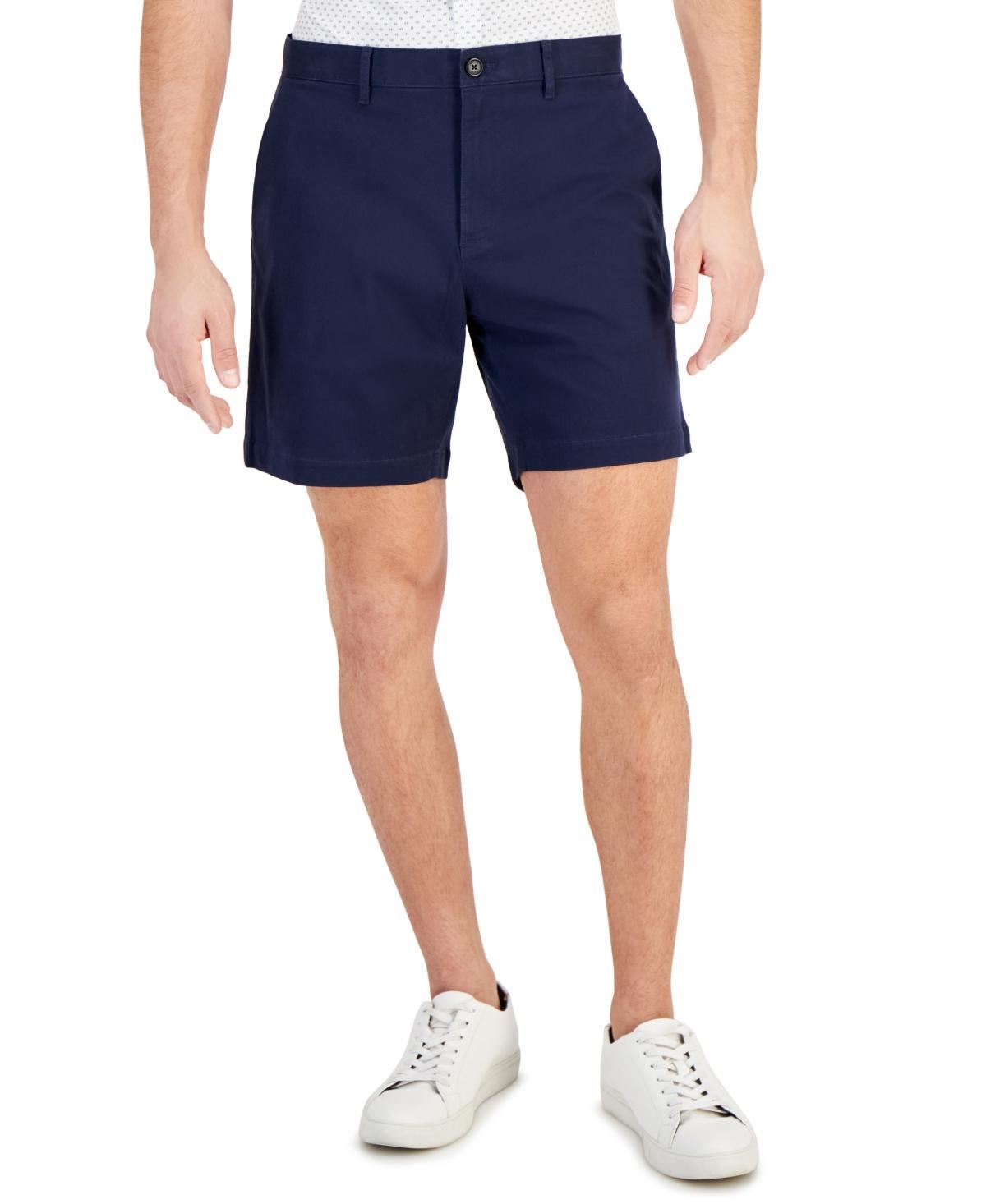 Michael Kors Mens Slim-Fit Stretch Herringbone Twill 7 Shorts Product Image