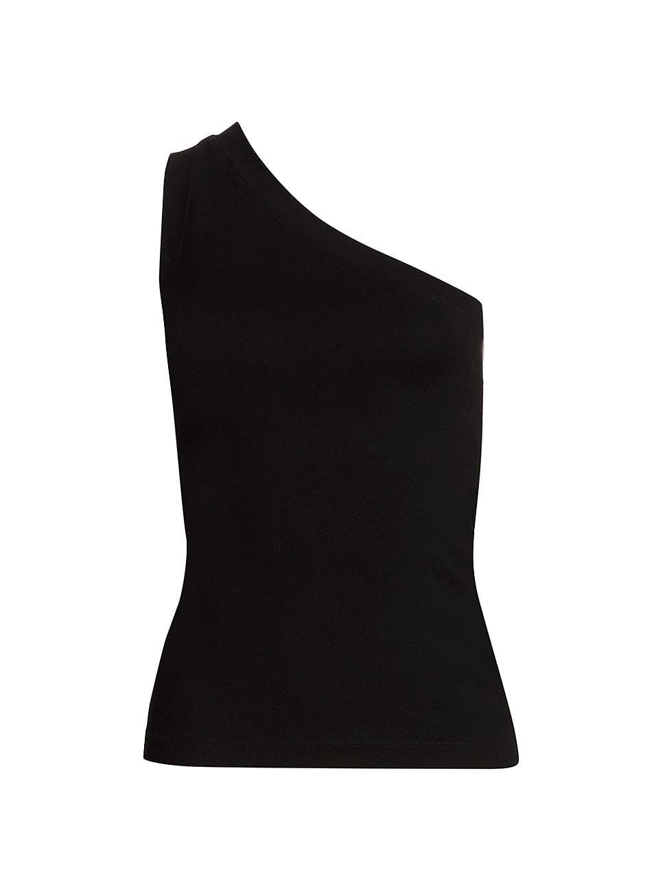 Womens One-Shoulder Peplum Tank Top product image