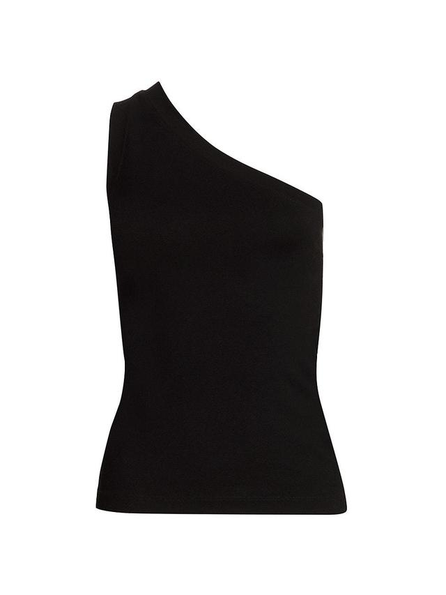 Womens One-Shoulder Peplum Tank Top Product Image