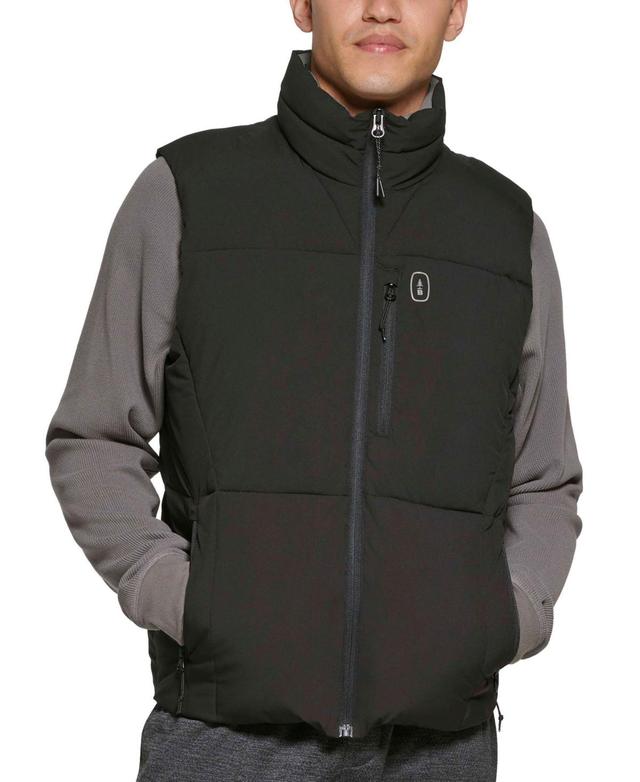 Bass Outdoor Mens Glacier Quilted Full-Zip Hiking Vest - Black Beauty Product Image