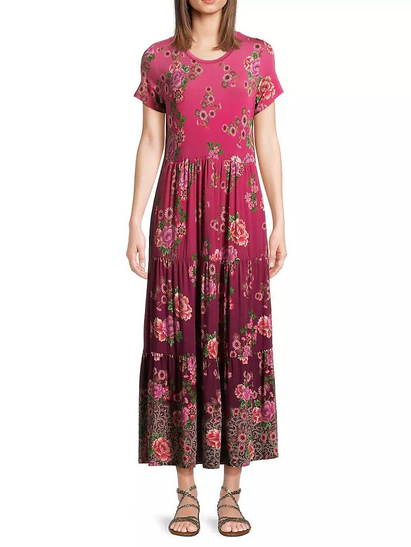 Floral Tiered Midi-Dress Product Image