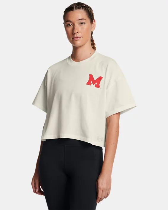 Womens UA Gameday Heavyweight Crop Boxy Collegiate T-Shirt Product Image