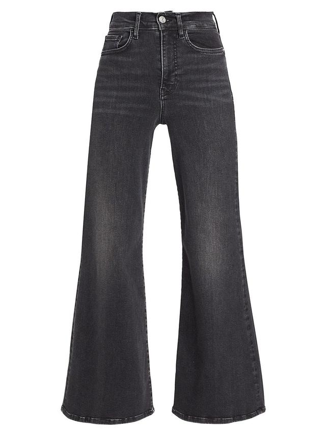 Womens Le Palazzo High-Rise Cropped Wide-Leg Flare Jeans Product Image