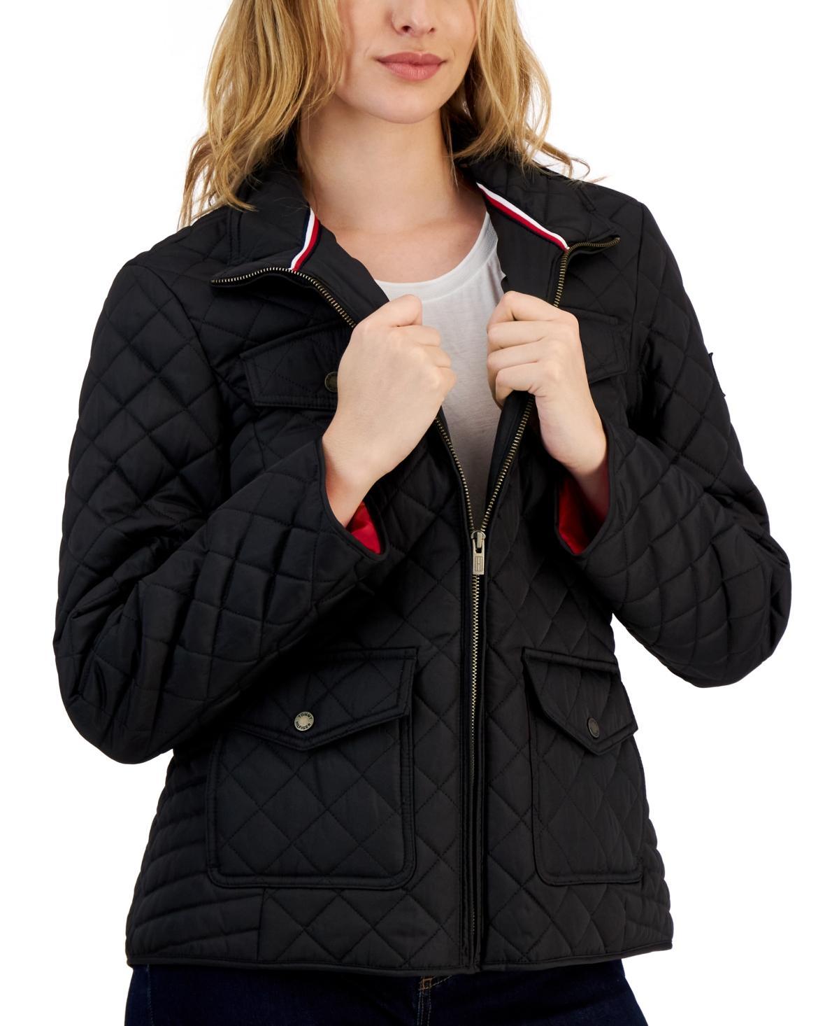 Tommy Hilfiger Womens Quilted Zip-Up Jacket Product Image