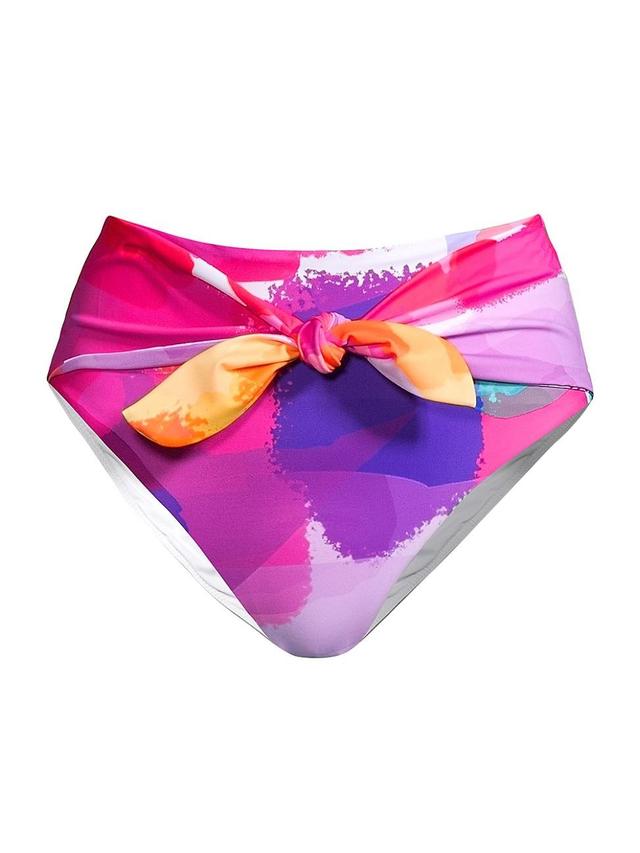 Womens Rainbow Waterfall Tie Bikini Bottom Product Image