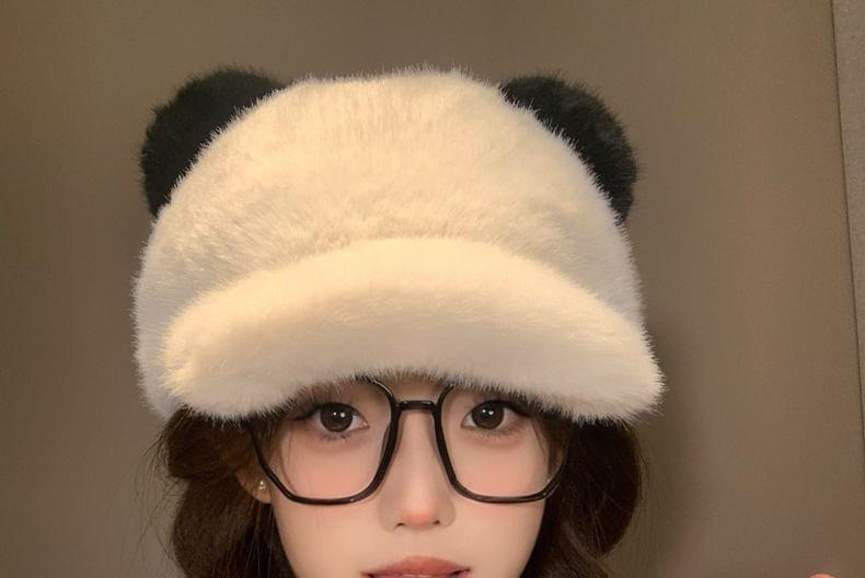 Panda Ear Fluffy Baseball Cap Product Image