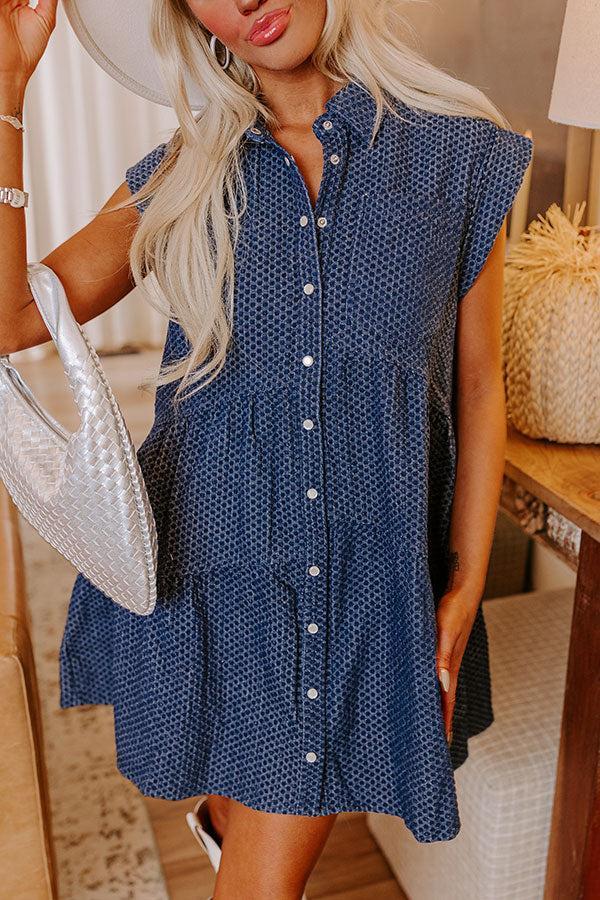 Cute Energy Denim Mini Dress Product Image