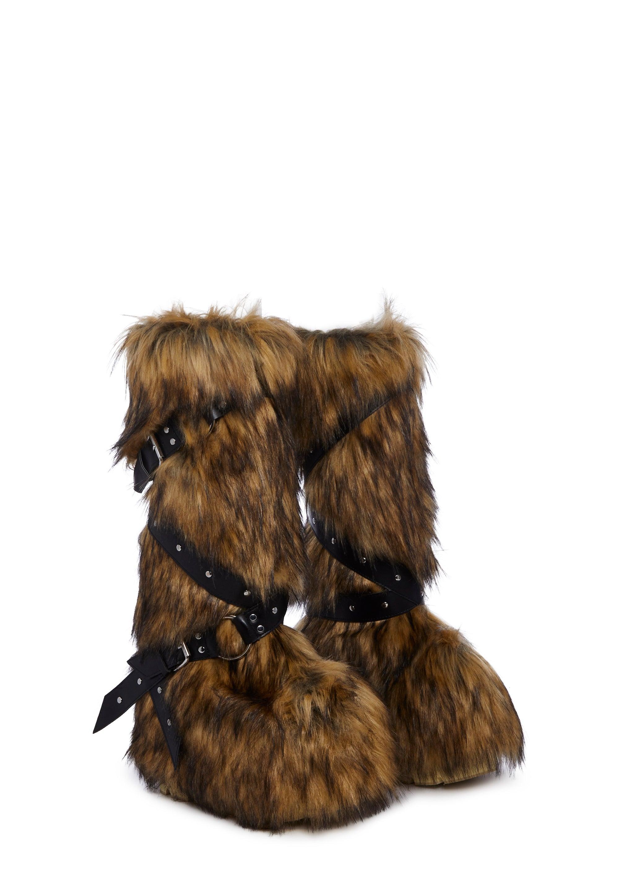 Wild Instincts Faux Fur Boots - Brown Male Product Image