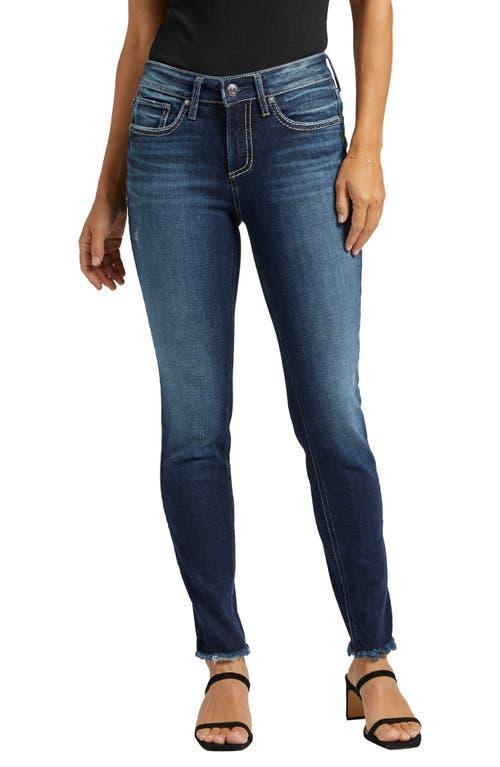 Silver Jeans Co. Suki High Waist Raw Hem Skinny Jeans Product Image