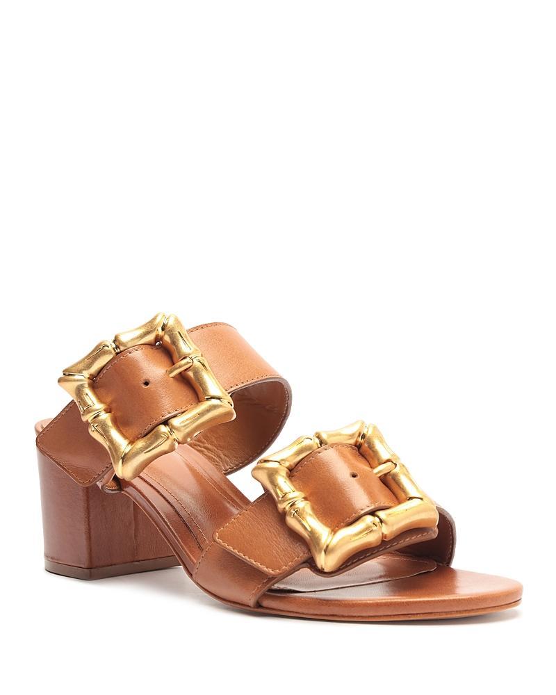 Schutz Womens Enola Double Buckle Block Heel Sandals Product Image