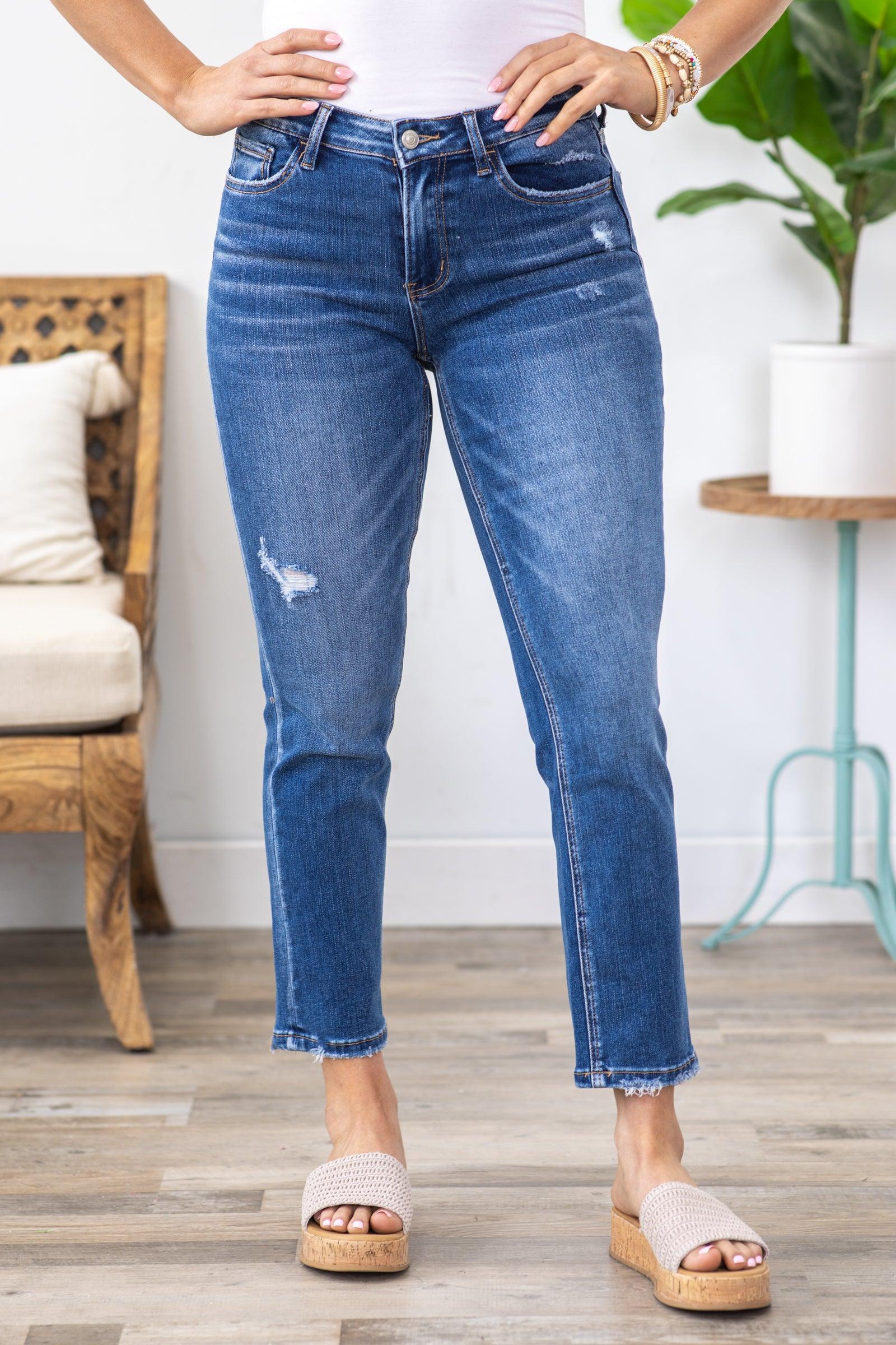 Lovervet Starry Sky Cropped Straight Leg Jeans Product Image