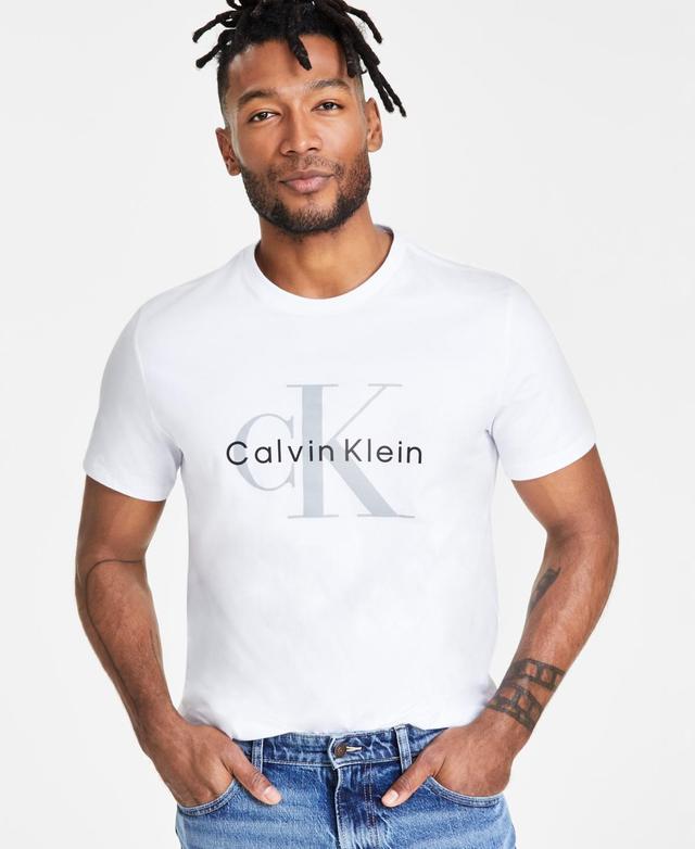 Calvin Klein Mens Short Sleeve Crewneck Logo Graphic T-Shirt Product Image