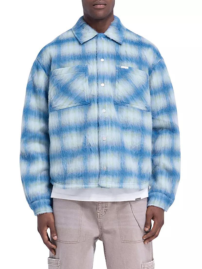 Textured Plaid Overshirt Product Image