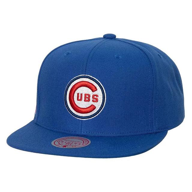 Mens Mitchell & Ness Royal Chicago Cubs Cooperstown Collection Evergreen Snapback Hat Product Image