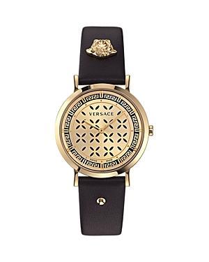 Womens La Greca White Embossed Dial Ion-Plated Yellow Gold Bracelet Watch Product Image