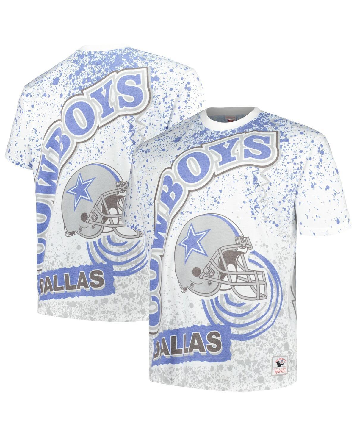 Mens Mitchell & Ness Dallas Cowboys Big & Tall Allover Print T-Shirt Product Image