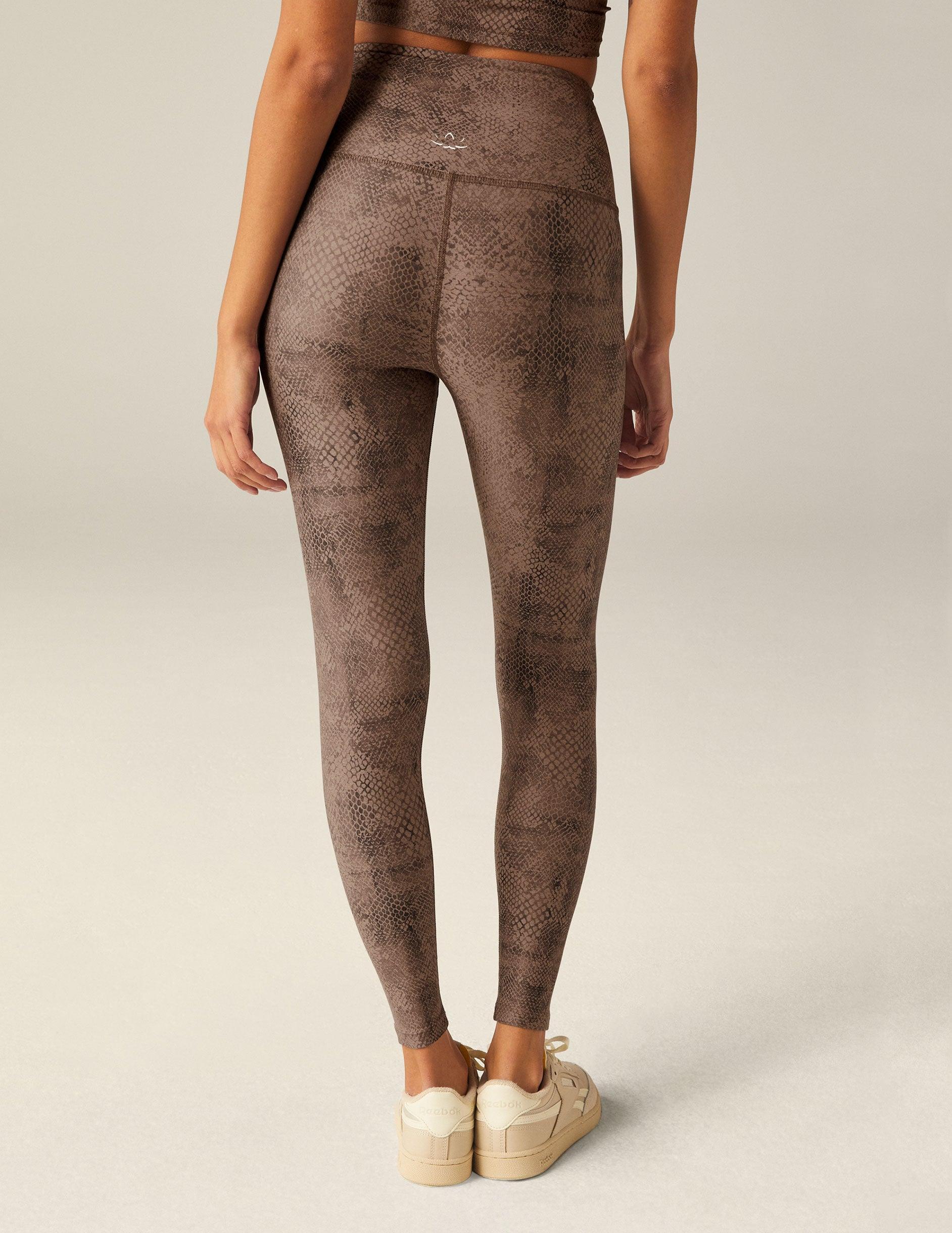 Neutral Snakeskin SoftMark High Waisted Midi Legging Product Image