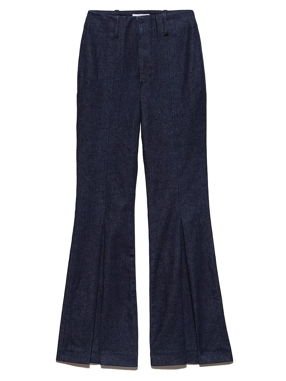 Womens Petite Pixie Pleat Denim Pants Product Image