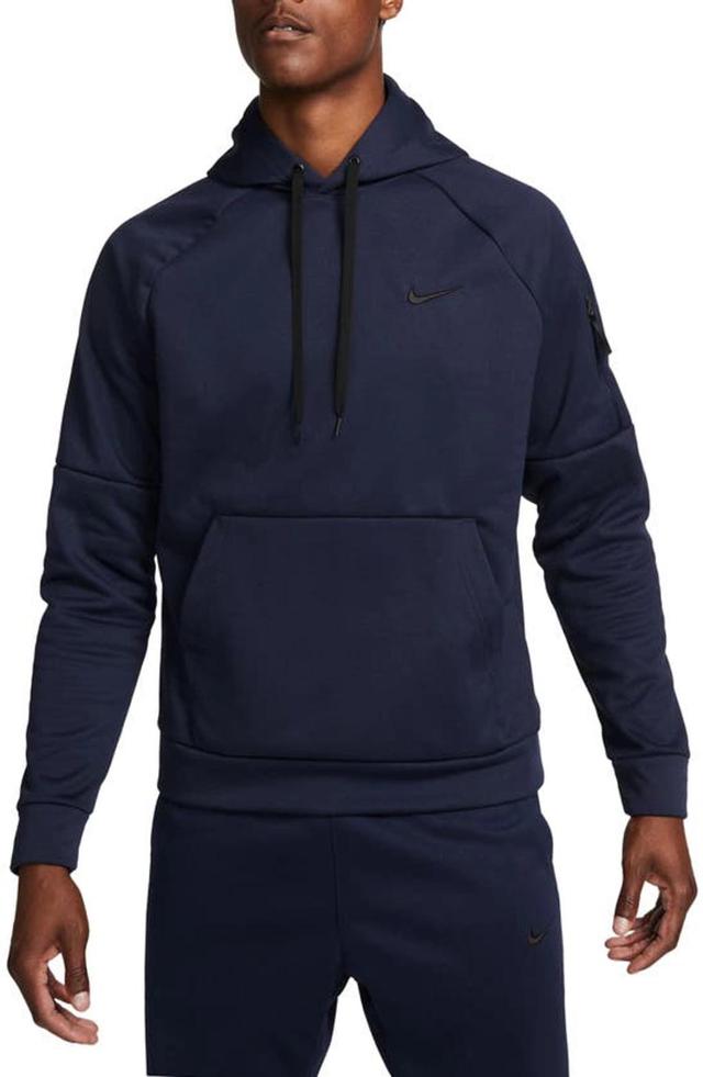 Men's  Therma Therma-fit Hooded Fitness Pullover In Blue Product Image