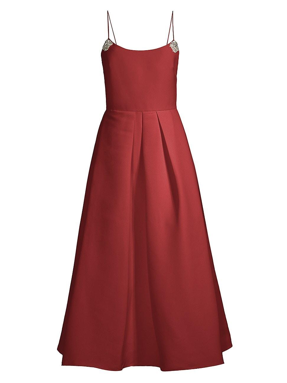 Womens Audra Crystal-Embellished Silk Midi-Dress Product Image