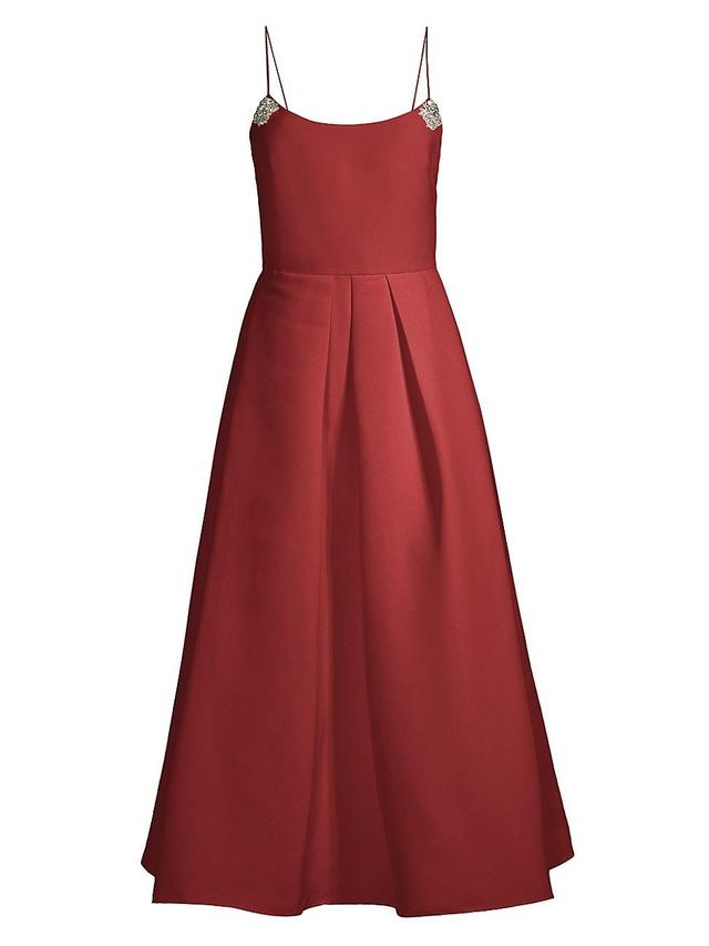 Womens Audra Crystal-Embellished Silk Midi-Dress Product Image