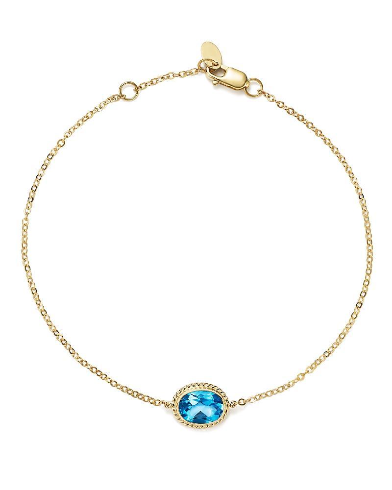 Saks Fifth Avenue Made in Italy Saks Fifth Avenue Women's 14K Yellow Gold & Citrine Chain Bracelet  - female - Size: one-size Product Image