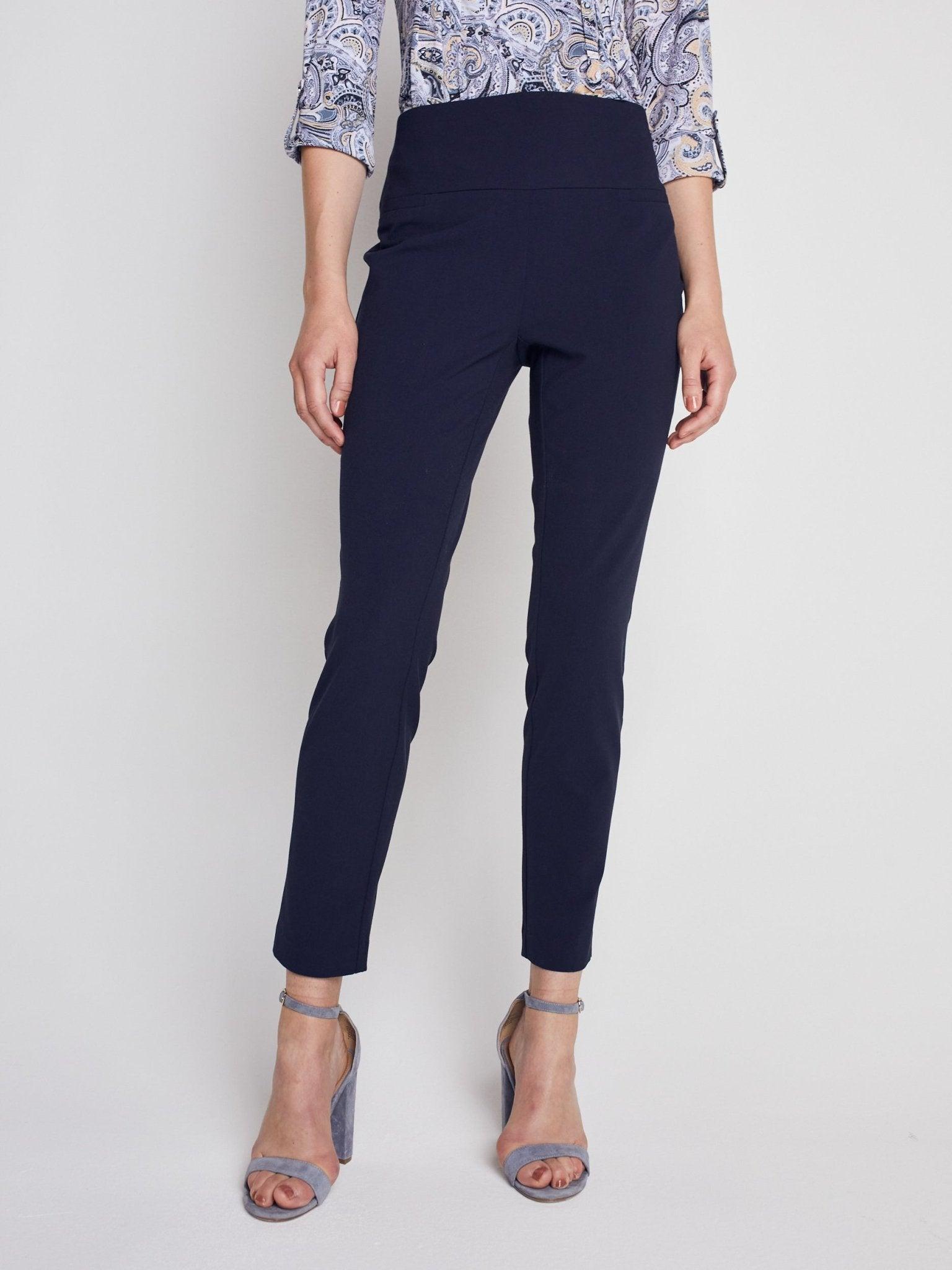 Roz & Ali Secret Agent Pants with Slim Leg & Wide Waistband - Petite Product Image