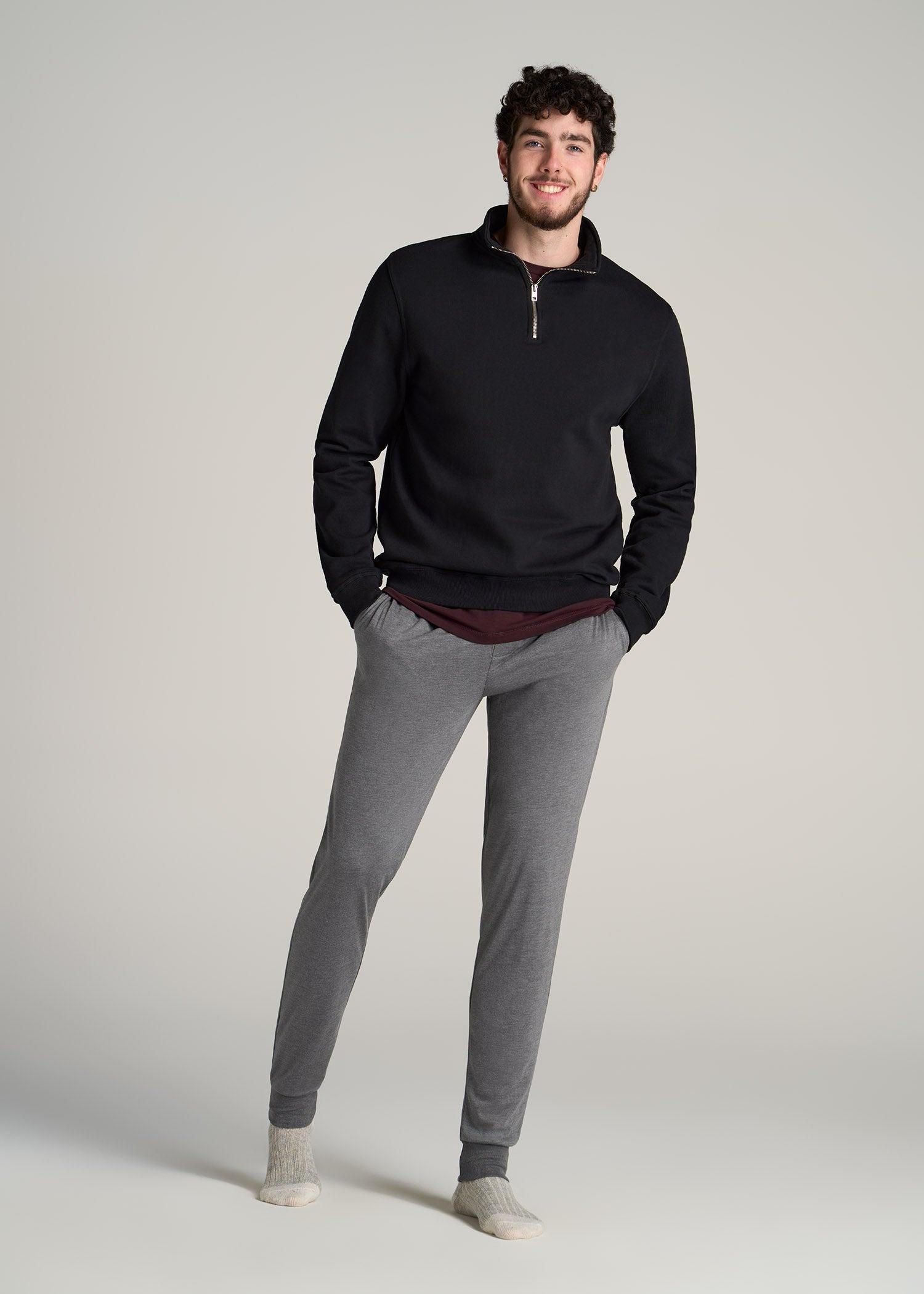 Lounge Pant Joggers for Tall Men in Charcoal Male Product Image