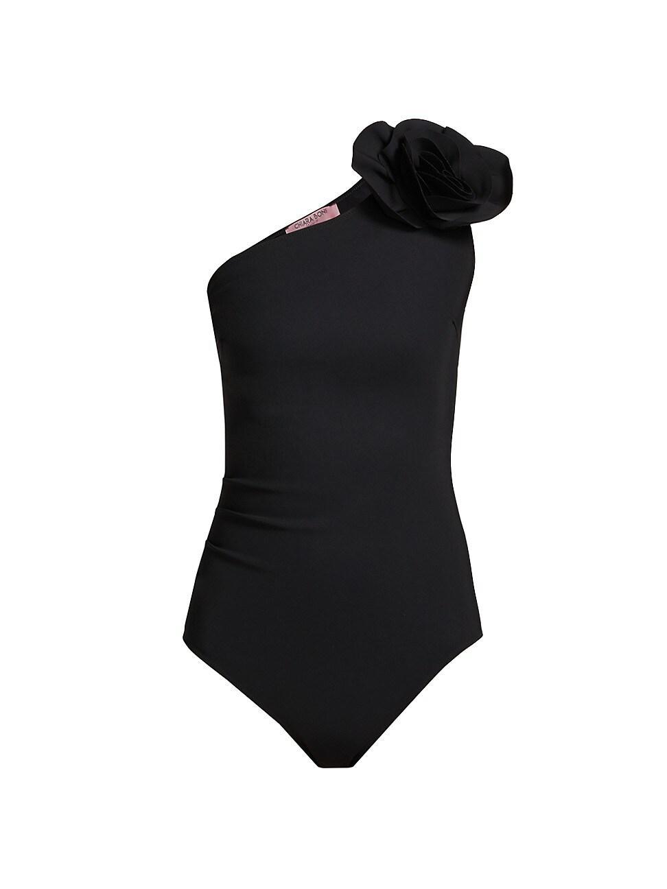 Womens Ghita Rosette One-Shoulder One-Piece Swimsuit Product Image