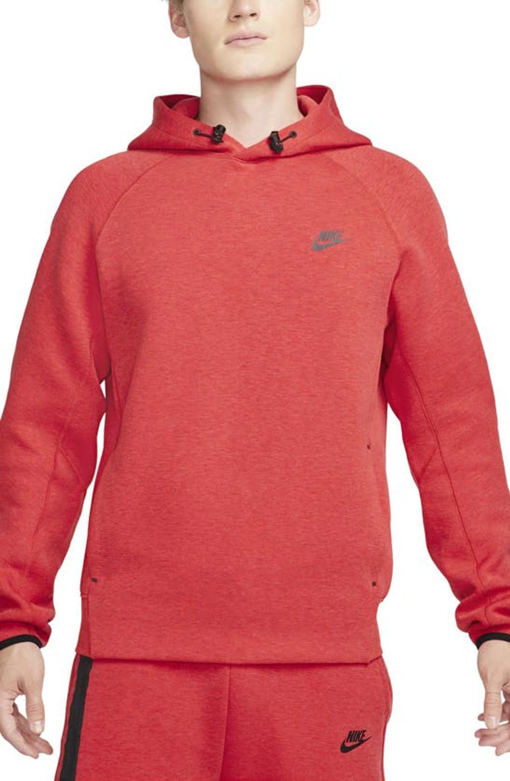 Men's  Sportswear Tech Fleece Pullover Hoodie In Red Product Image