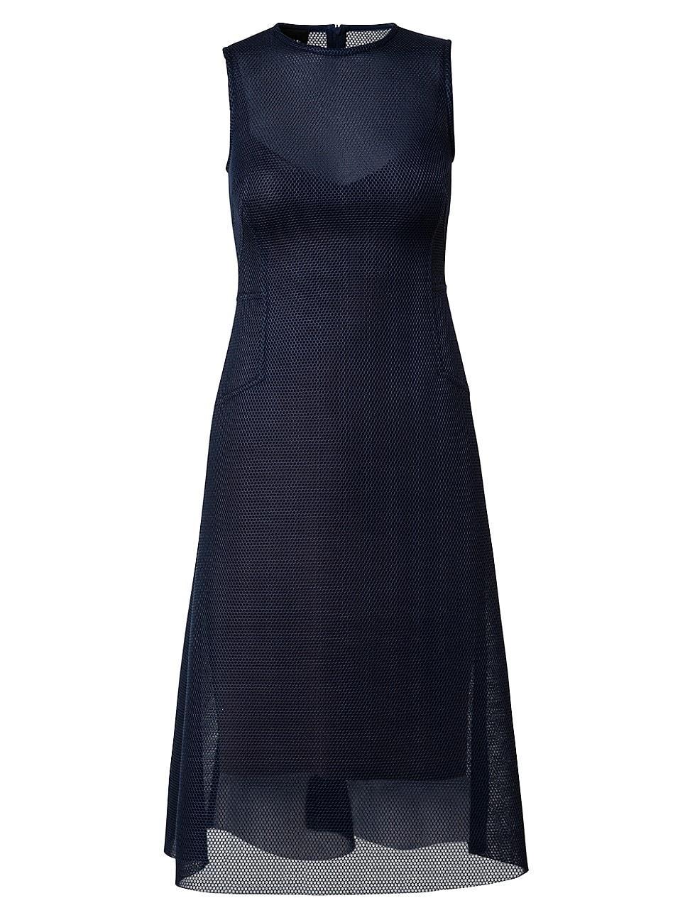 Womens Techno Grid Mesh Midi Dress Product Image