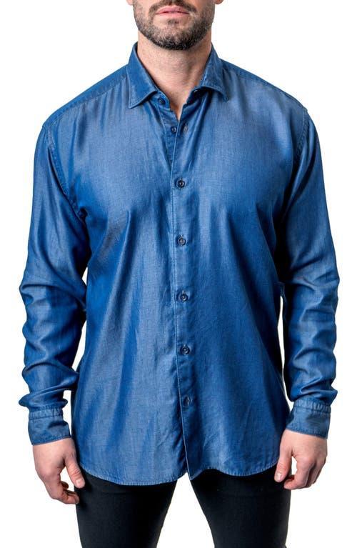 Mens Fibonacci Shiny Denim Shirt Product Image