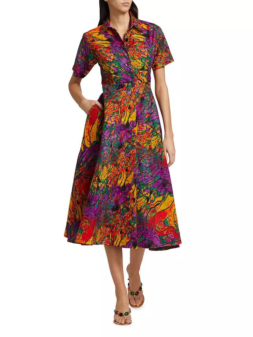 Feyi Printed Cotton Midi-Dress Product Image