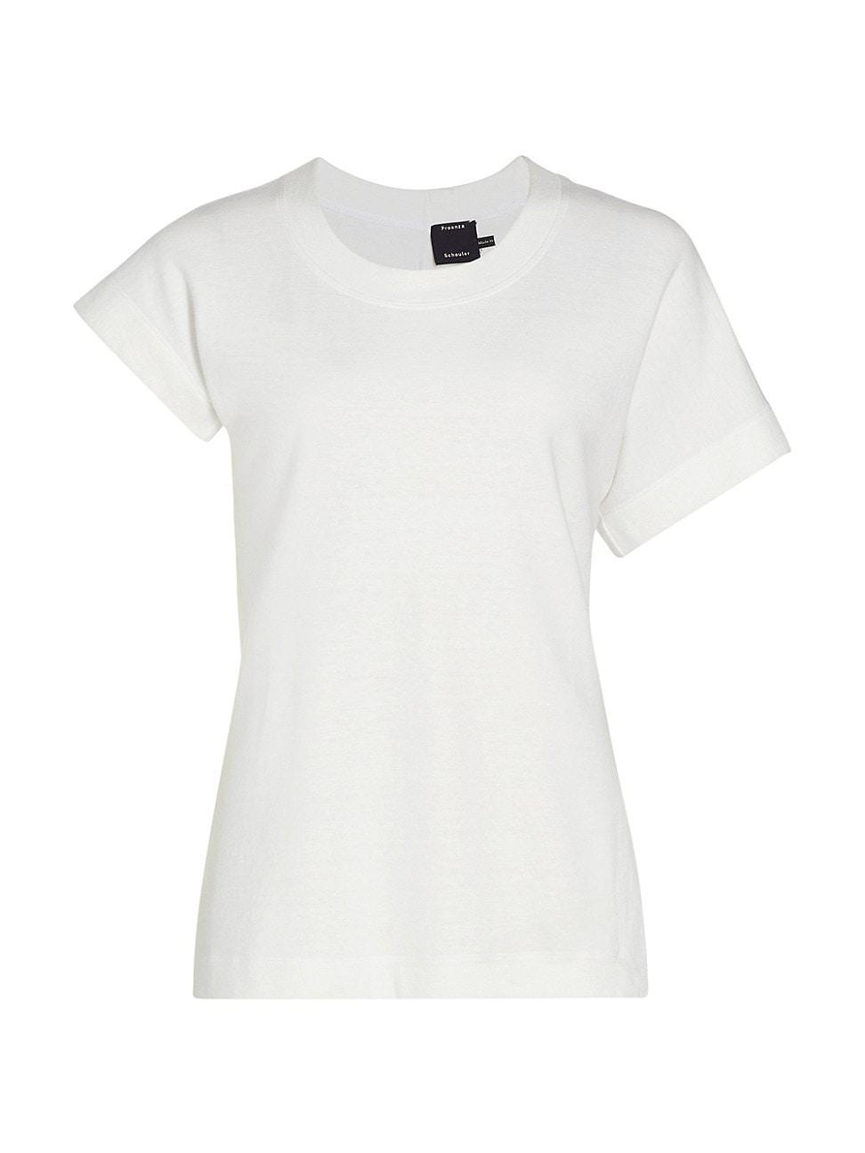 Womens Asymmetric Cotton-Blend T-Shirt Product Image