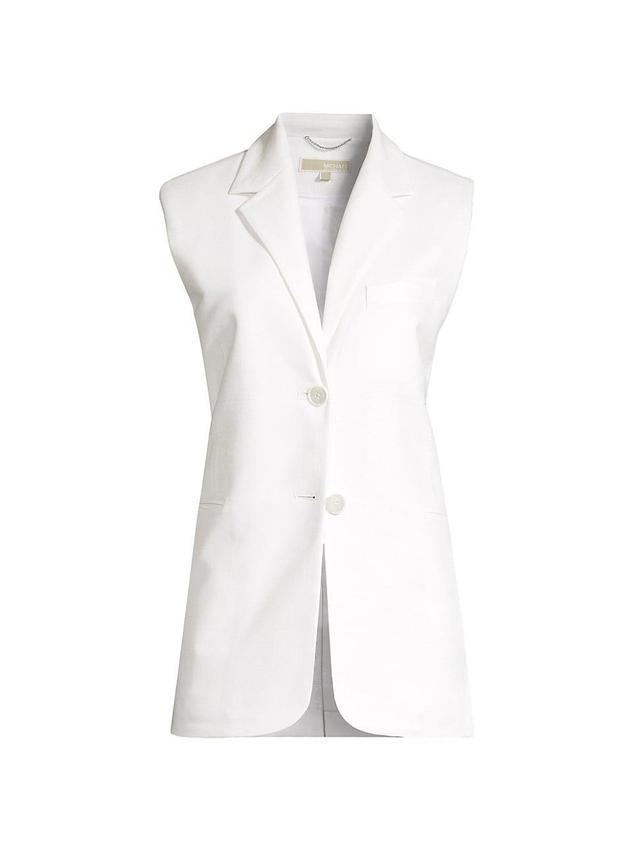 Womens Sleeveless Single-Breasted Blazer Product Image