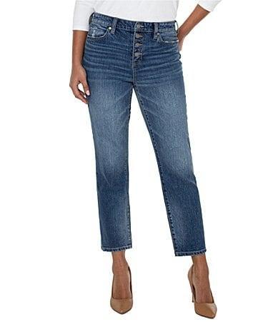 Liverpool Los Angeles High-Rise Non-Skinny Skinny with Exposed Button Fly in Highland Drive (Highland Drive) Women's Jeans Product Image