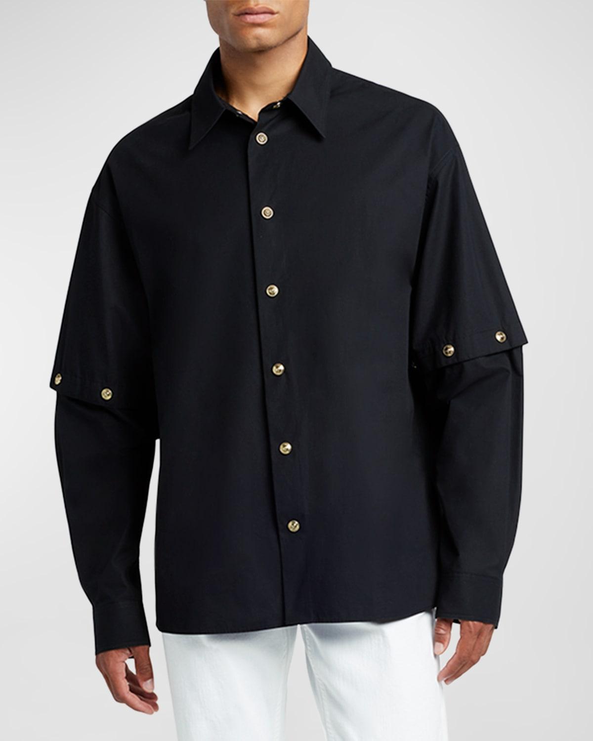 Mens Shirt with Snap-Off Sleeves product image