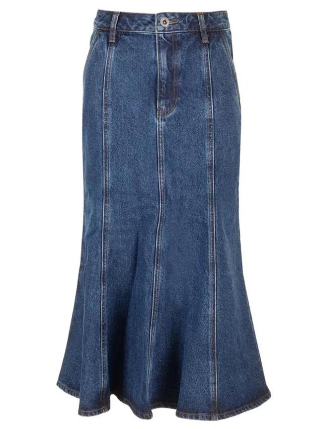 Midi Skirt In Blue Product Image