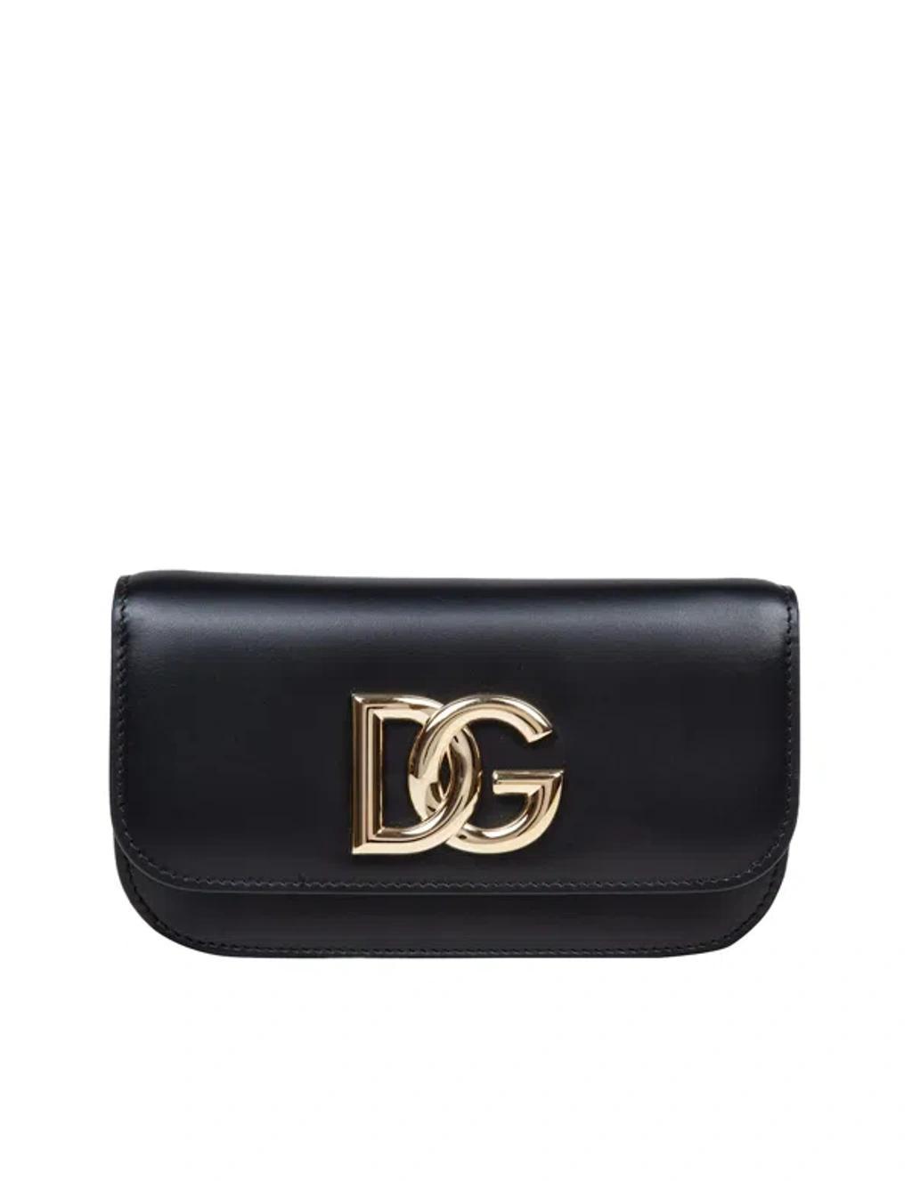 3.5 Leather Shoulder Bag With Dg Logo In Black Product Image