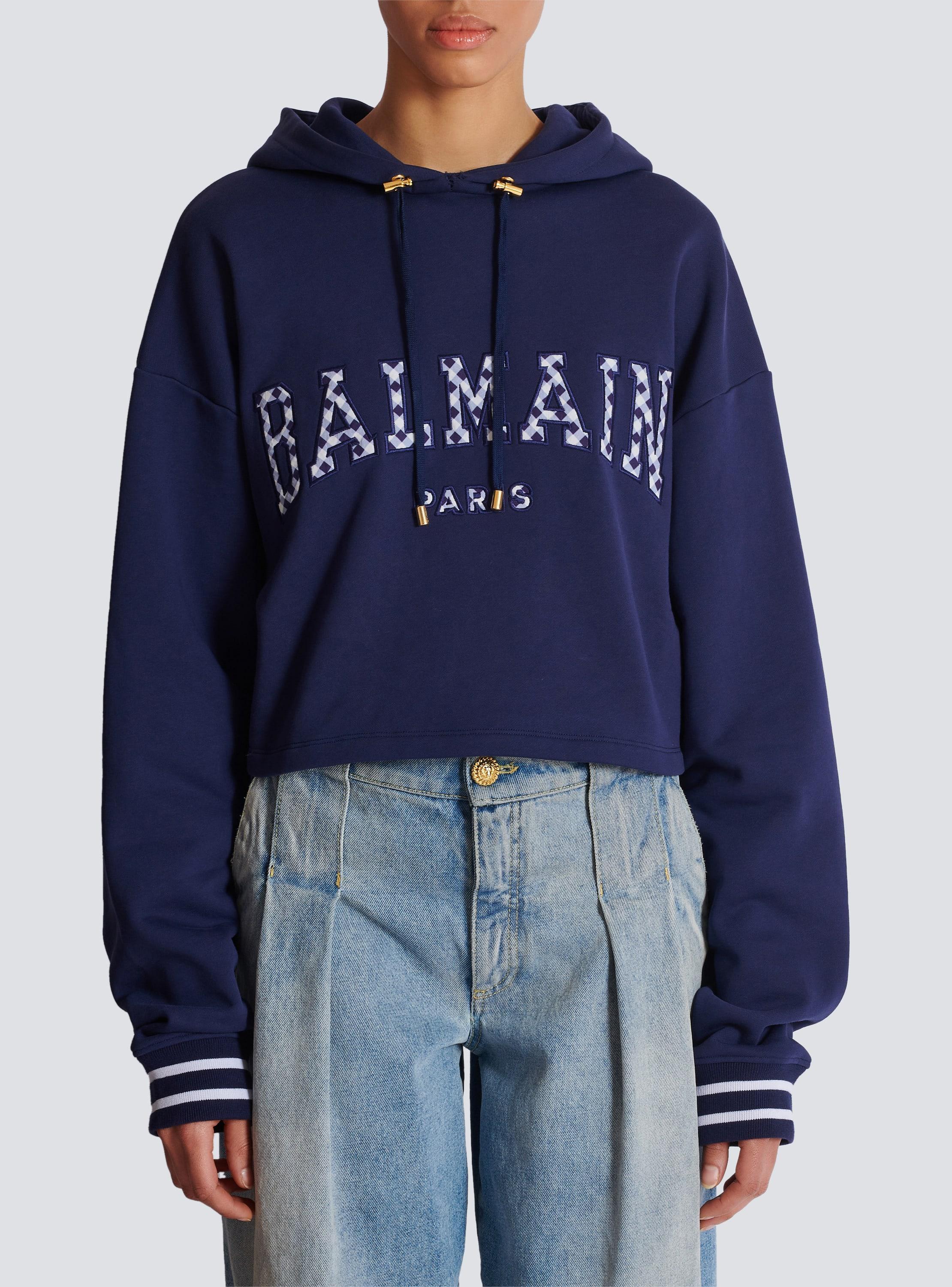 Balmain Paris gingham hoodie Product Image