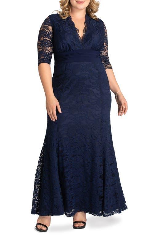 Womens Plus Size Screen Siren Lace Evening Gown Product Image