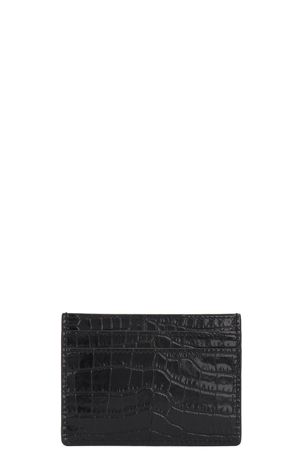 SAINT LAURENT Ysl Quilted Patent Card Holder In Nero Product Image