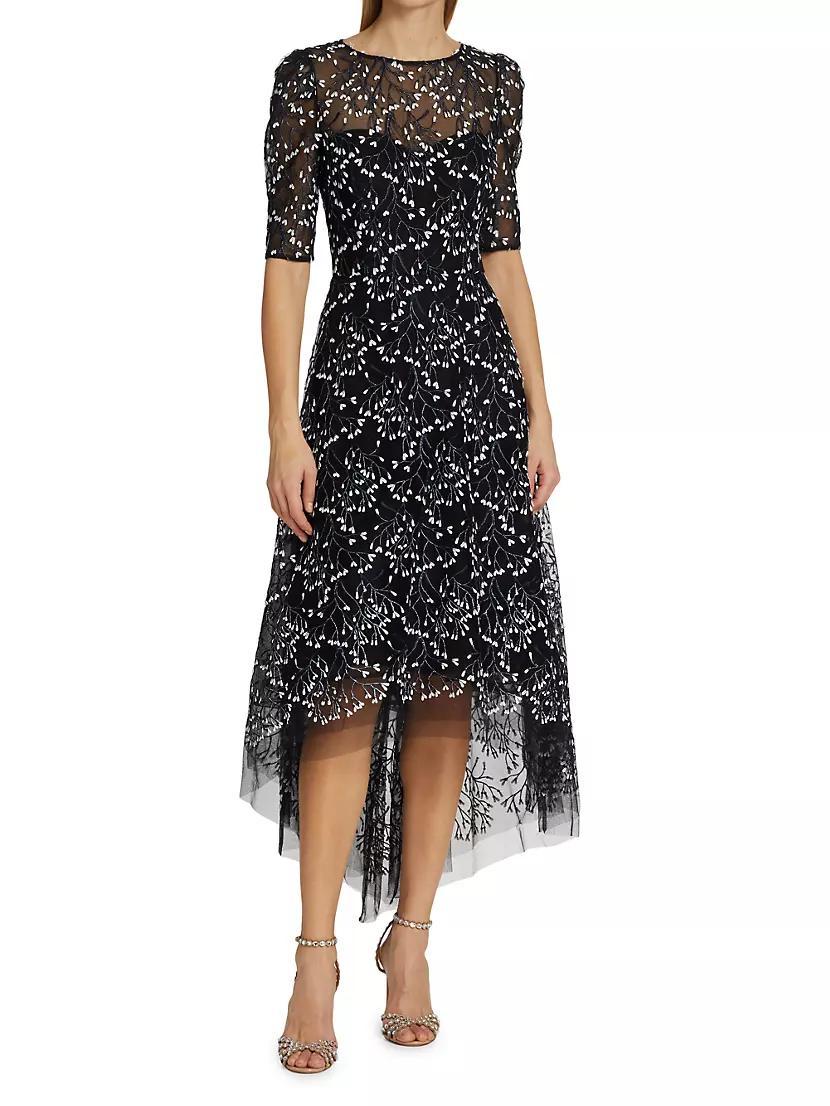 Floral Bead-Embellished Midi-Dress Product Image