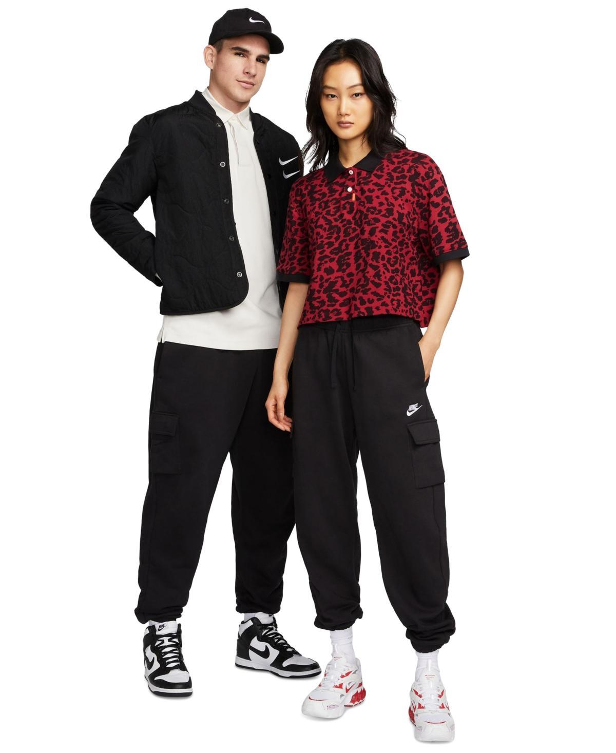 Nike Womens NSW Club Fleece MR Cargo Pants - White/Dk Grey Heather product image